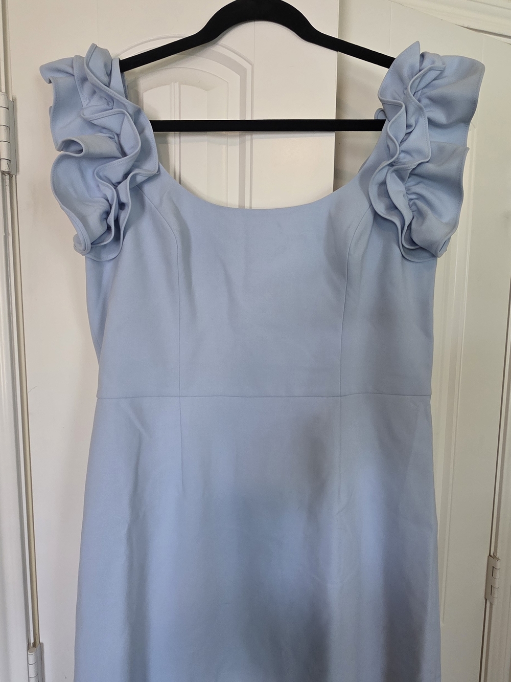 French Connection Cashmere Blue Dress with Ruffle Detail